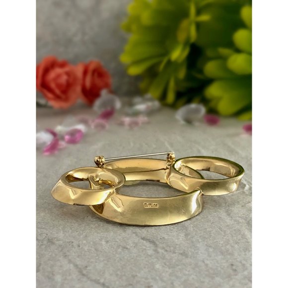 Vintage Fifth Avenue Collection "Personality" Brooch in Gold Tone with Swarovski - Picture 3 of 4